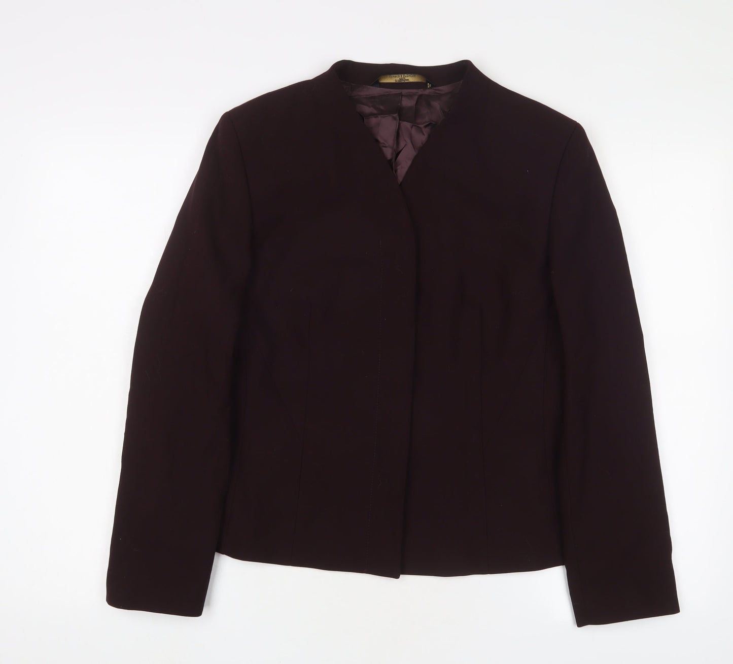 Marks and Spencer Women Purple Wool Suit Jacket, Size 12
