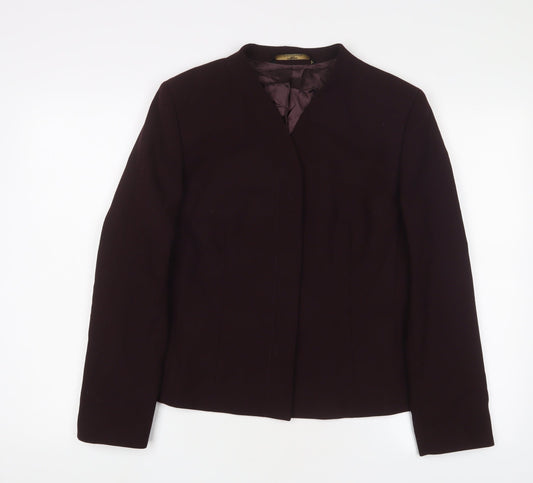 Marks and Spencer Women Purple Wool Suit Jacket, Size 12