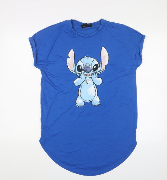 Disney Blue T-Shirt Unisex M Casual Cartoon Style