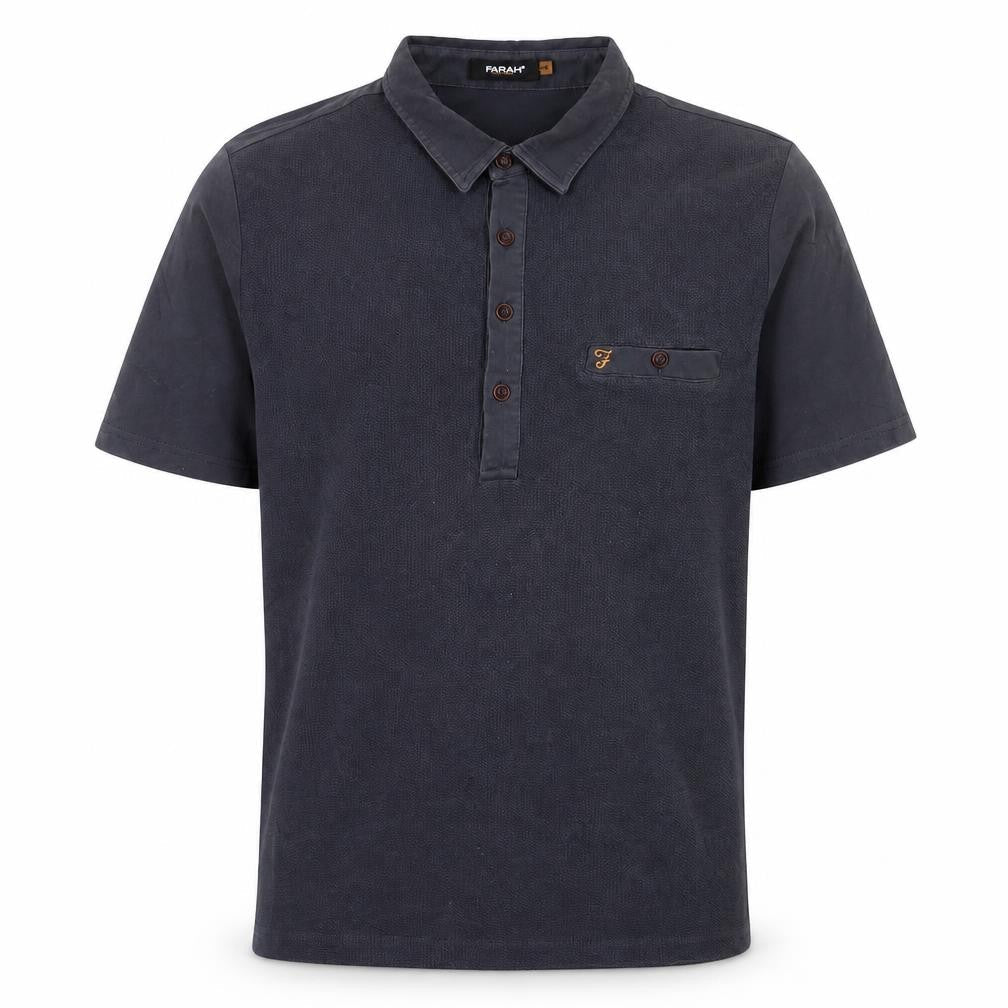 Farah Men's Grey Polo Shirt Short Sleeve Solid Size M