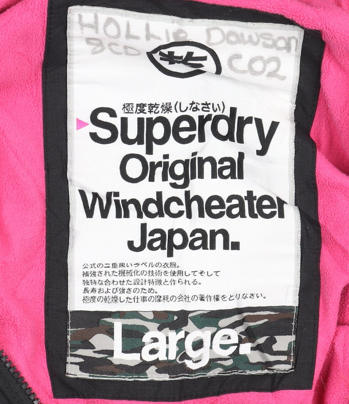 Superdry Women's Black Windbreaker Jacket Large