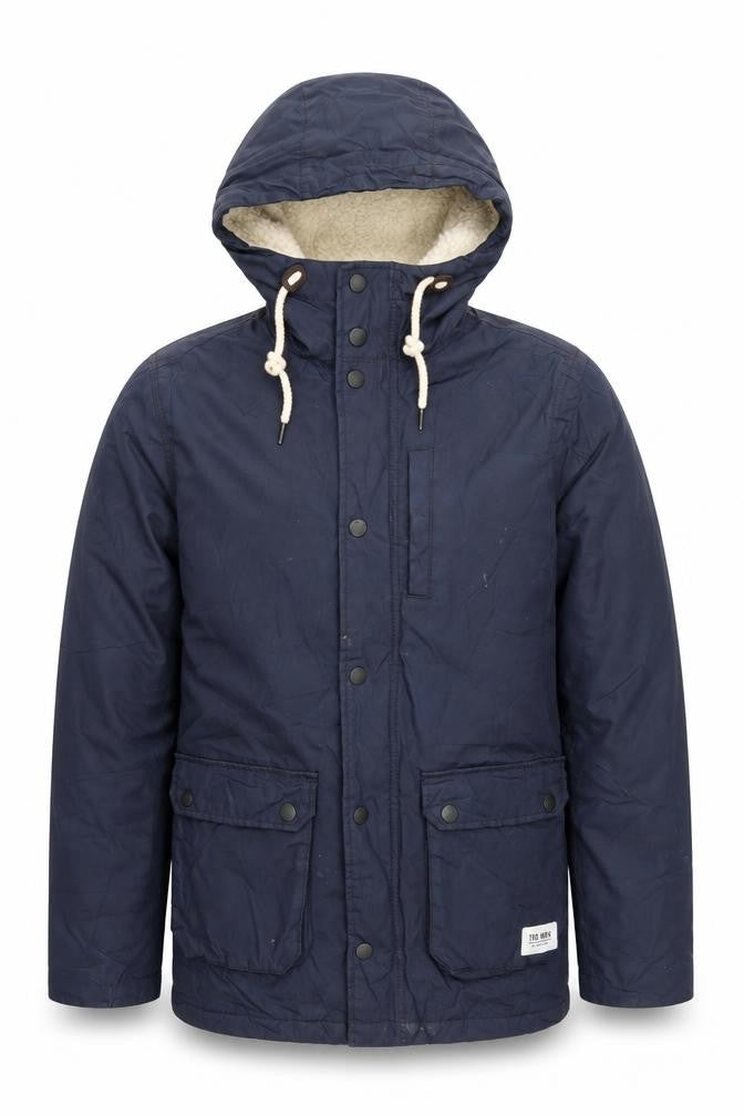 Divided Men's Blue Hooded Jacket, Size S - Casual & Stylish