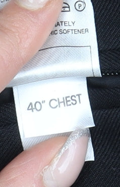 Winterbottom's Men's Black Blazer 40 Single-Breasted