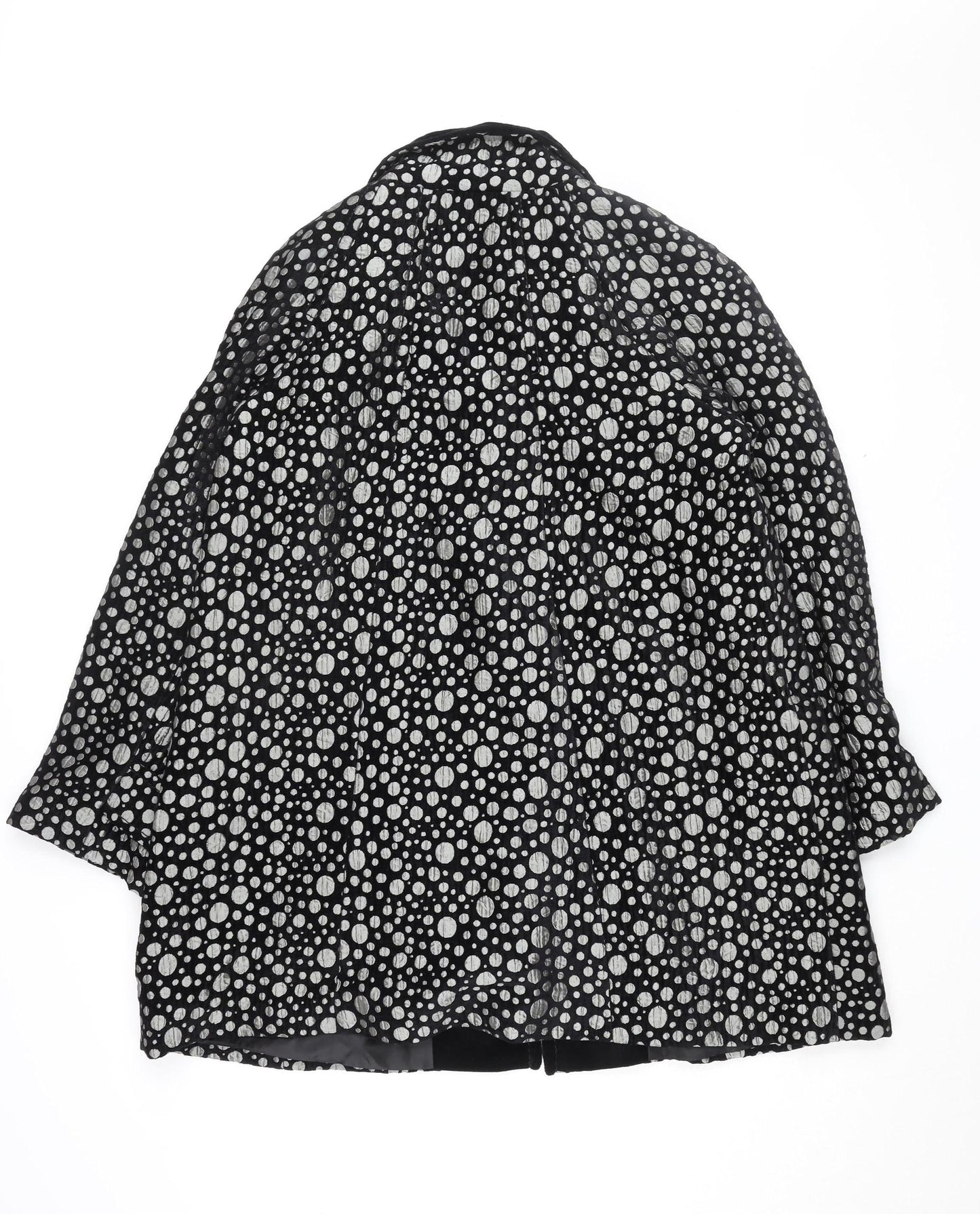 Roman Women's Black Polka Dot Mid-Length Coat