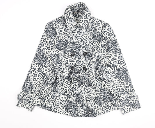 Internacionale Women’s Animal Print Belted Coat 12