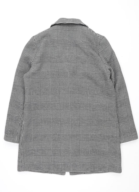 Dorothy Perkins Women's Black White Checked Coat Size 14