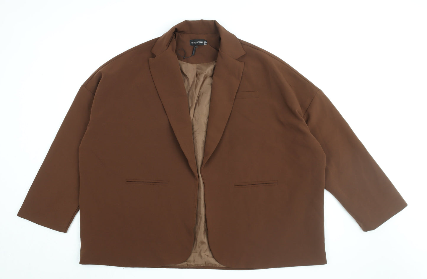 PrettyLittleThing Women's Brown Blazer, Size 6
