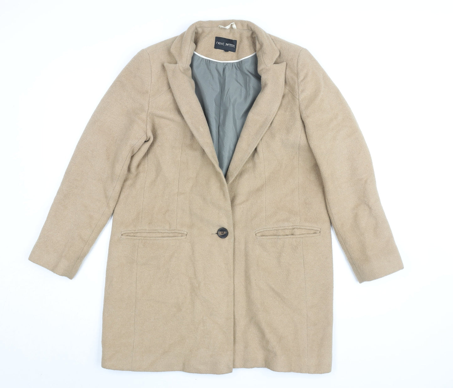 Next Women's Beige Overcoat Size 12 - Chic Casual Wear