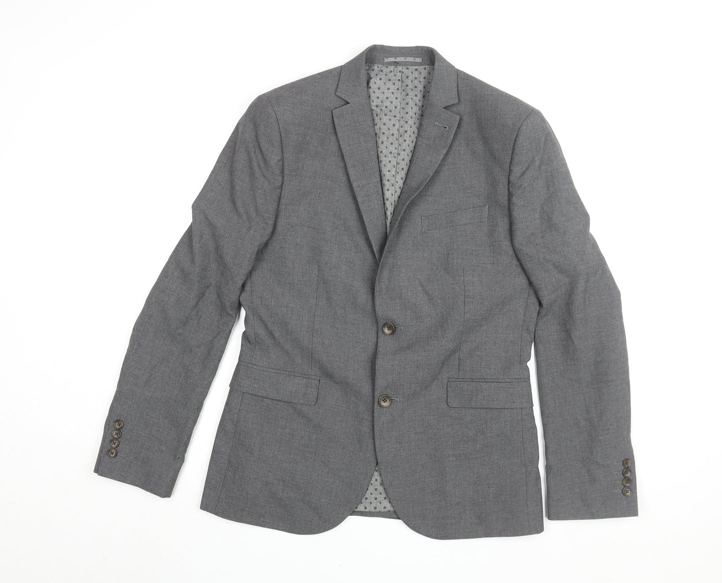 Next Grey Slim Fit Men's Blazer, Size 40R, Business Wear