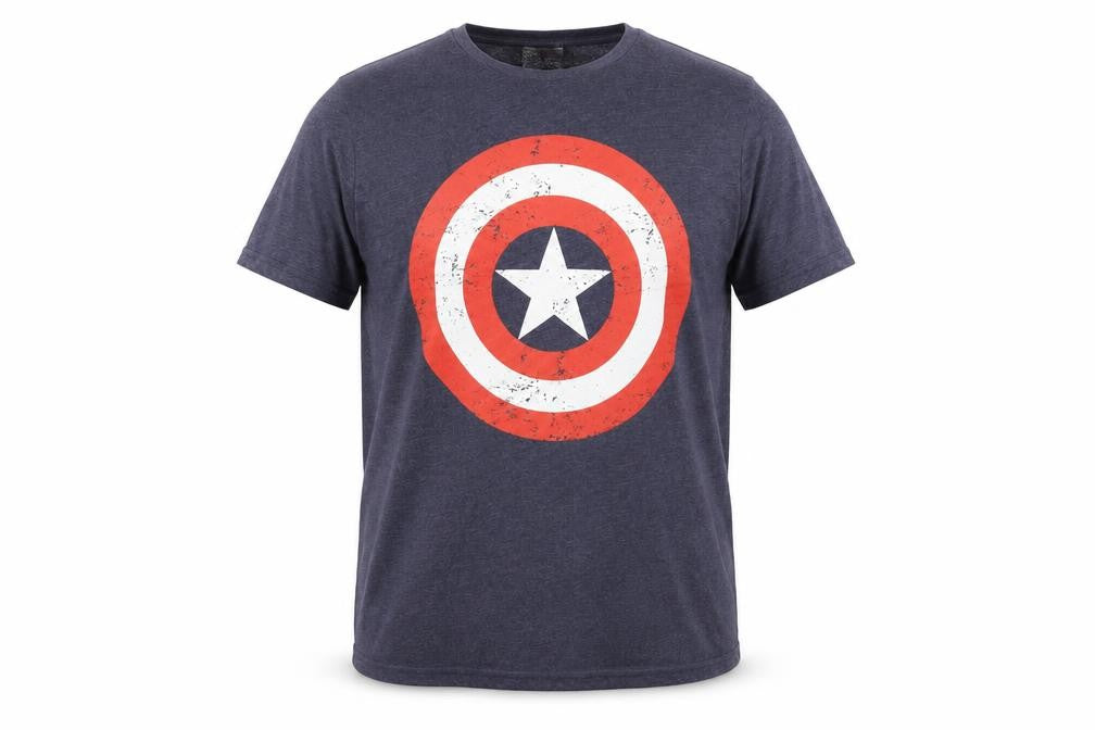 Front view of Marvel Avengers Captain America T-Shirt XL Blue