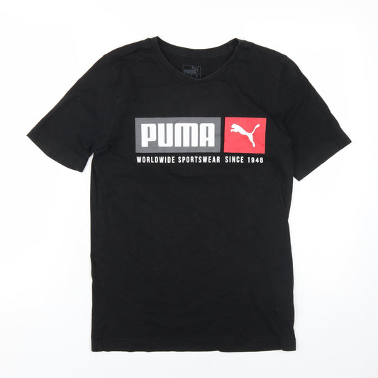 Puma Men's Black XS Graphic Logo T-Shirt