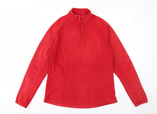 Decathlon Creation Unisex Red 1/4 Zip Sweatshirt XL