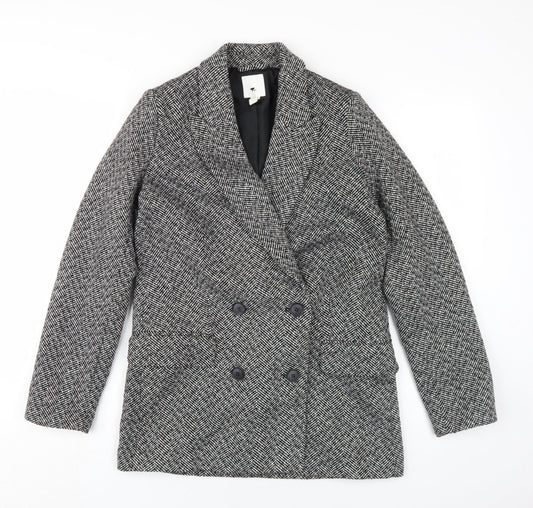 H&M Women's Black Blazer Size 8 Double-Breasted