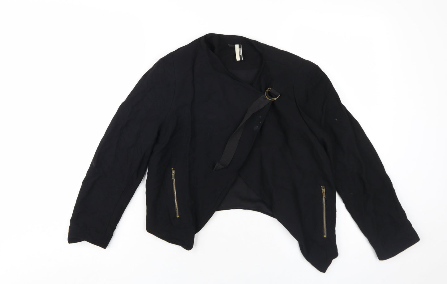 Topshop Women's Black Biker Jacket Size 8 Casual