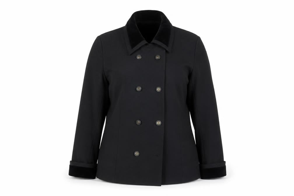 Womens UK Size 18 Regular Alexon Black Wool Coat