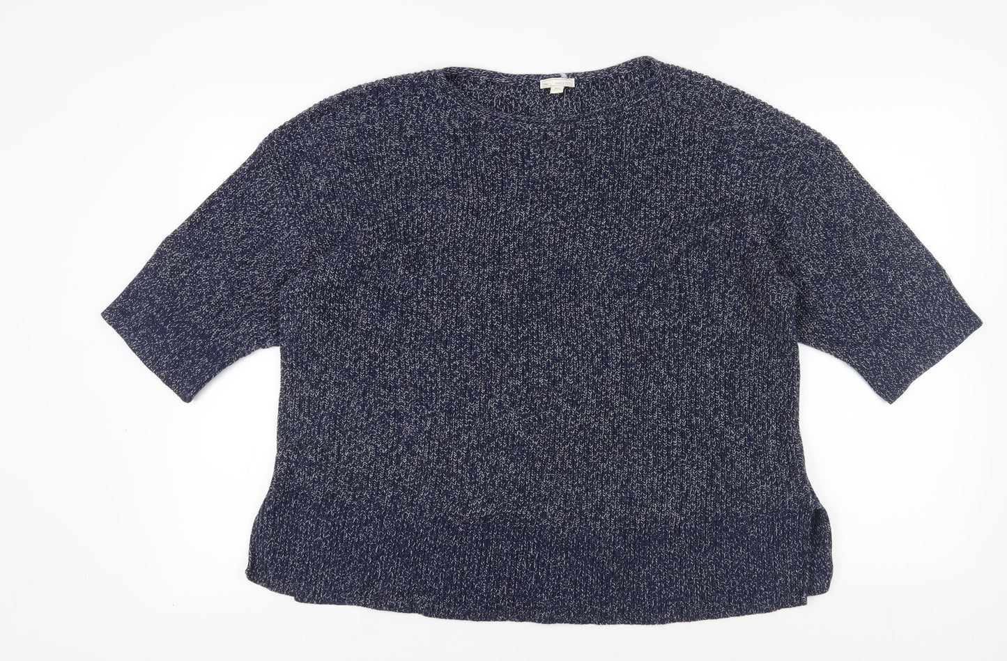 Gap Women's Blue Chunky-Knit Pullover Jumper M