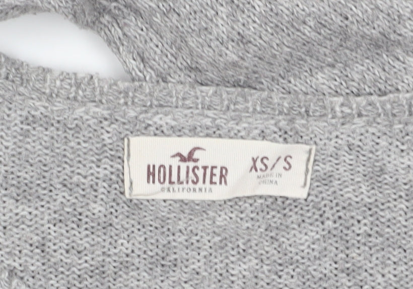 Hollister Women's Grey Pullover Jumper XS
