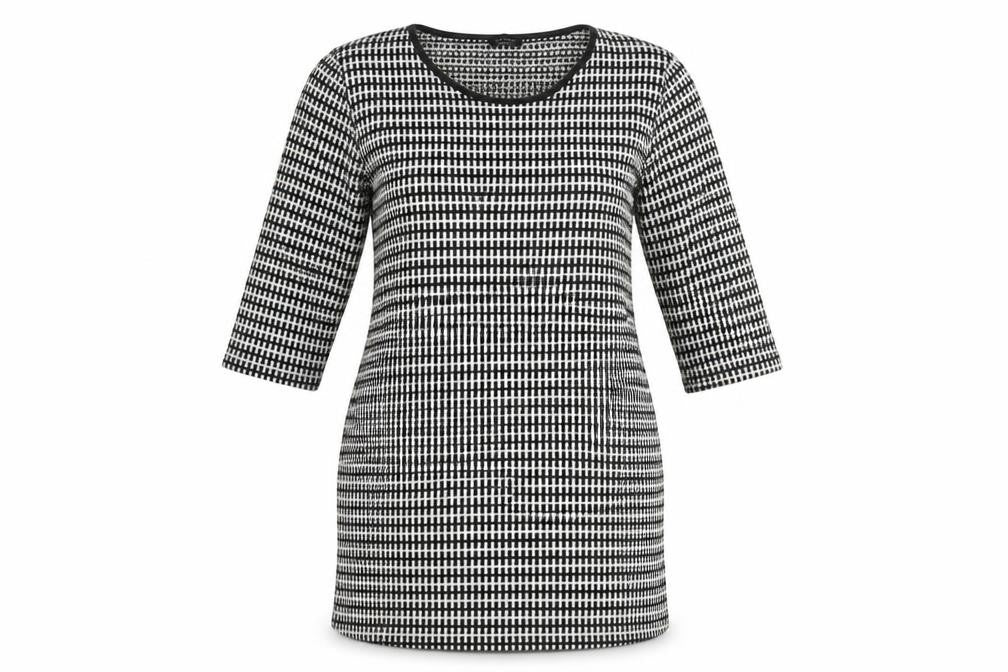 Luca Vanucci Women's Black & White Geometric Sheath Dress, S