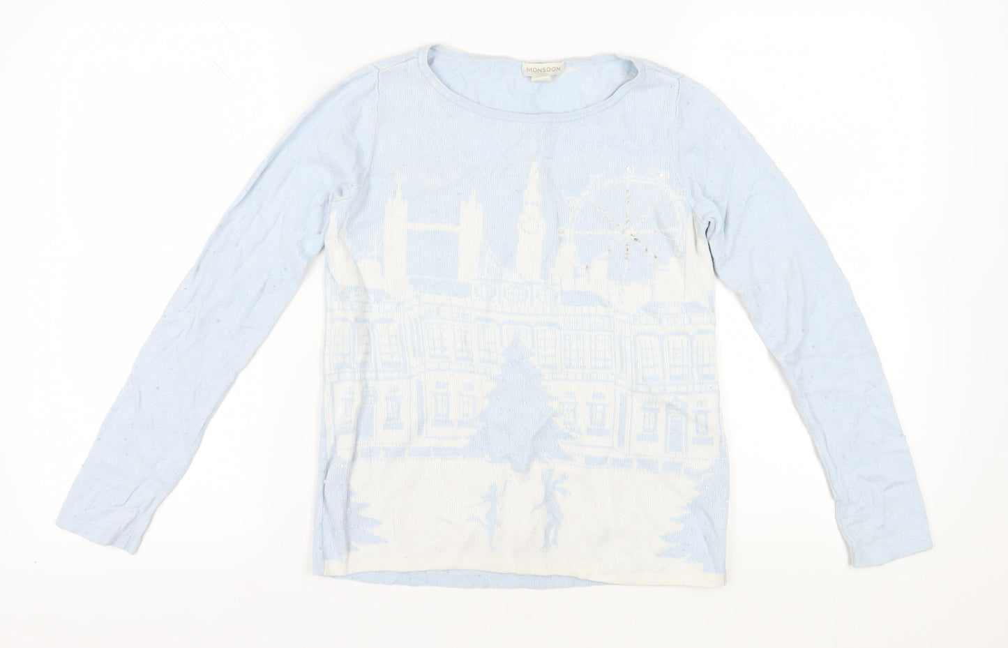 Monsoon Women's Blue Winter Pullover Jumper Size 8