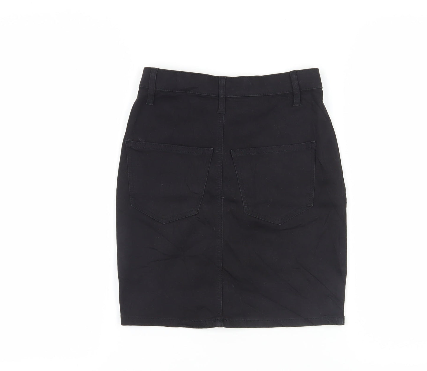 Topshop Women's Black Pencil Skirt Size 8 Casual Chic