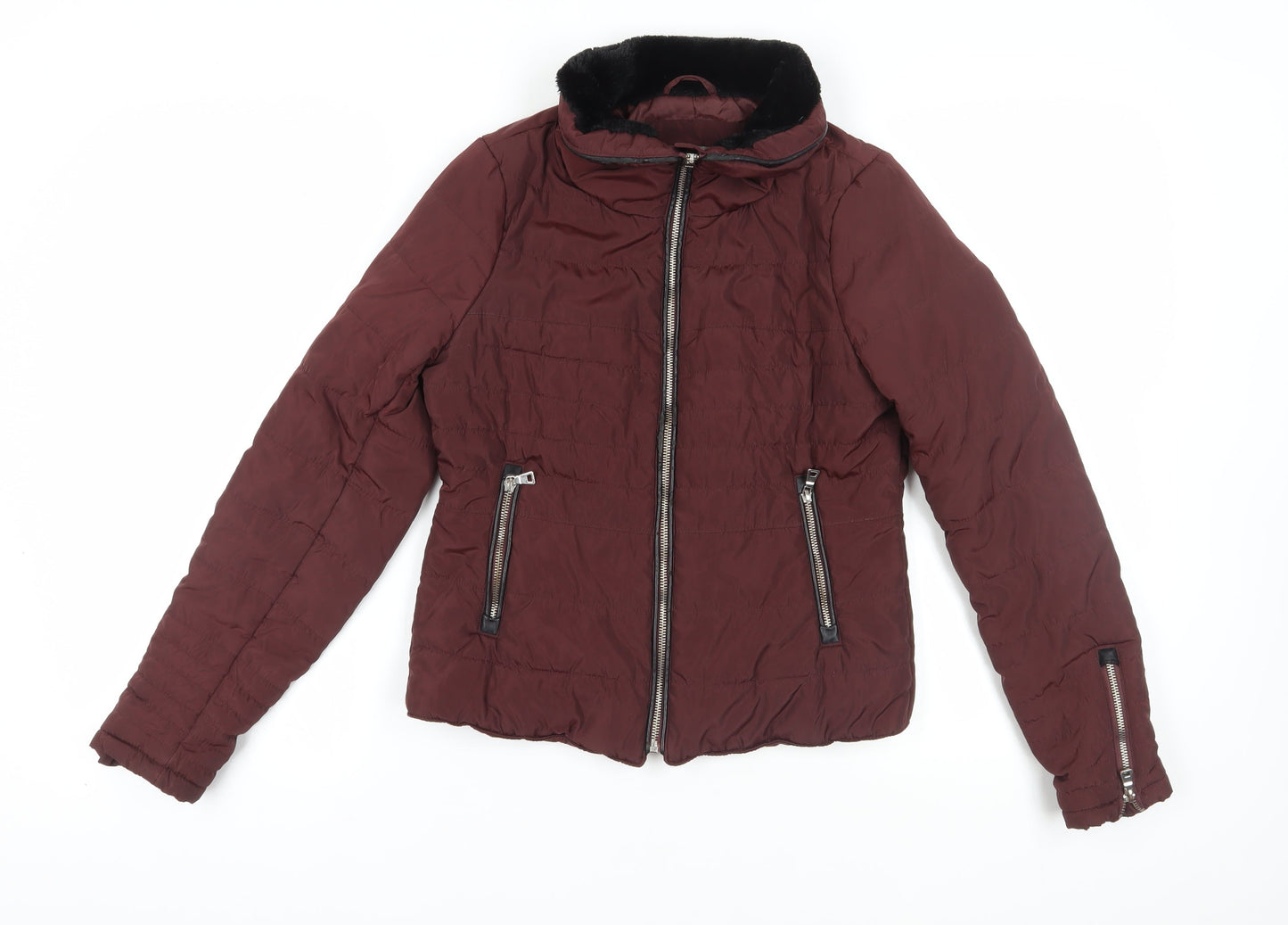 Vero Moda Women's Brown Bomber Jacket Size S Classic Style