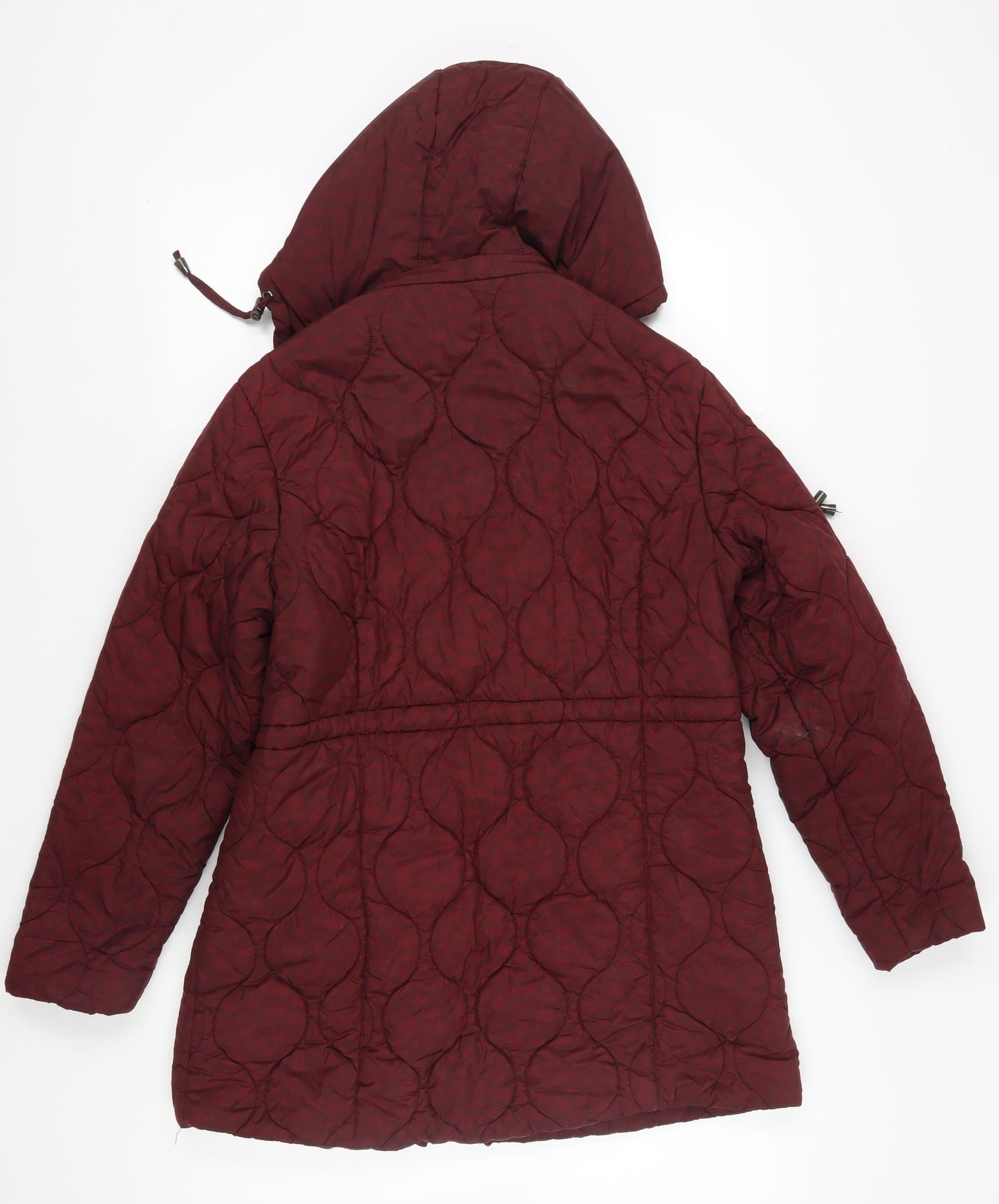 Isle Collection Women's Red Quilted Coat in Size 12
