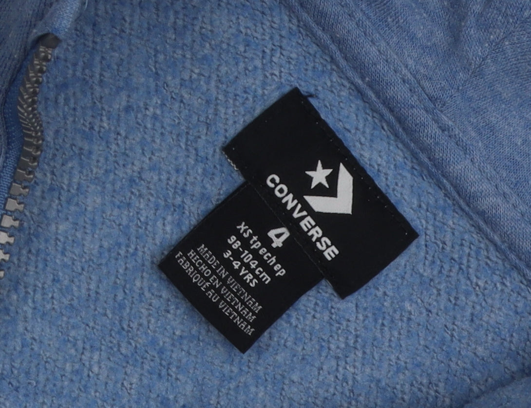 Converse Boys Blue Hooded Zip Top 4 Years Casually Cool