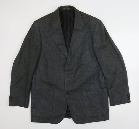 Marks & Spencer Men's Grey Blazer 40R Herringbone