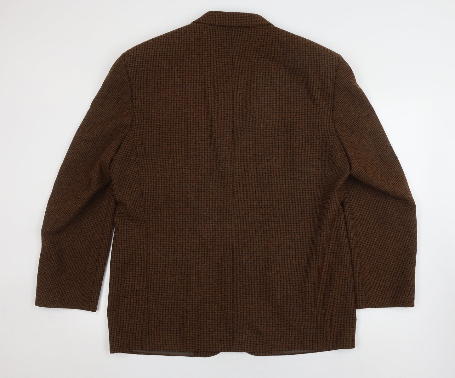 St. Bernard Men's Brown Check Blazer, Size 44 Regular