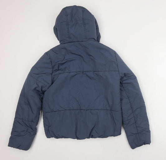 Marks and Spencer Women's Blue Puffer Jacket Size 6