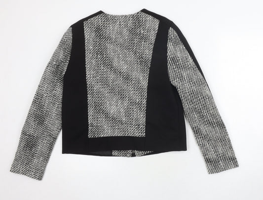 Marks and Spencer Women’s Black Herringbone Jacket, Size 12