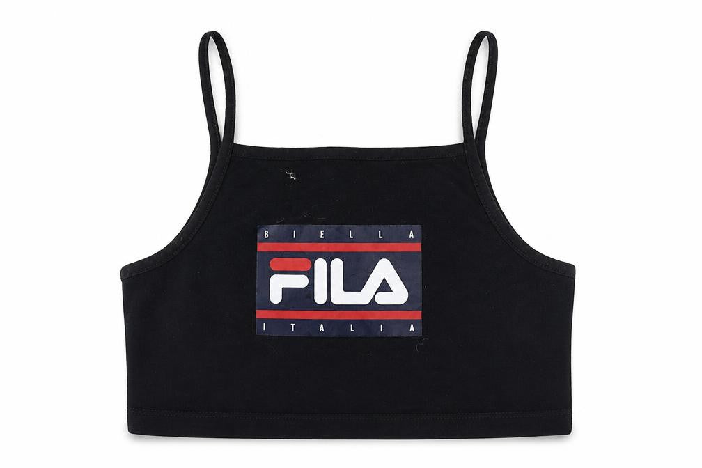 Womens UK Size S FILA Black Cotton Blend Tank