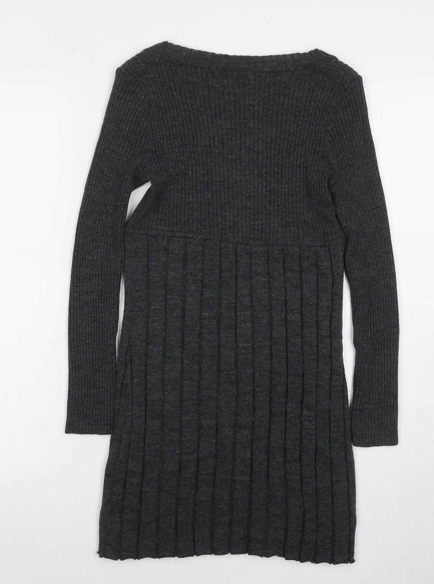 Kookai Women's Grey Pullover Jumper, Scoop Neck, Size 13