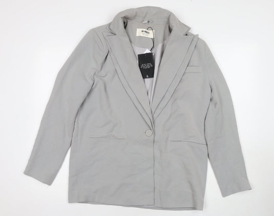 4th & Reckless Women's Grey Blazer, Size 6, Tailored Style