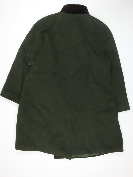Club Line Women's Green Overcoat Size 12 Classic
