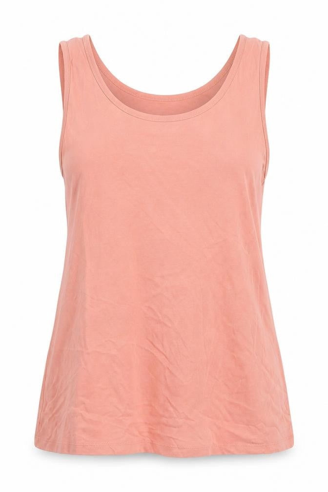 Womens UK Size M Lands' End Pink Cotton Tank