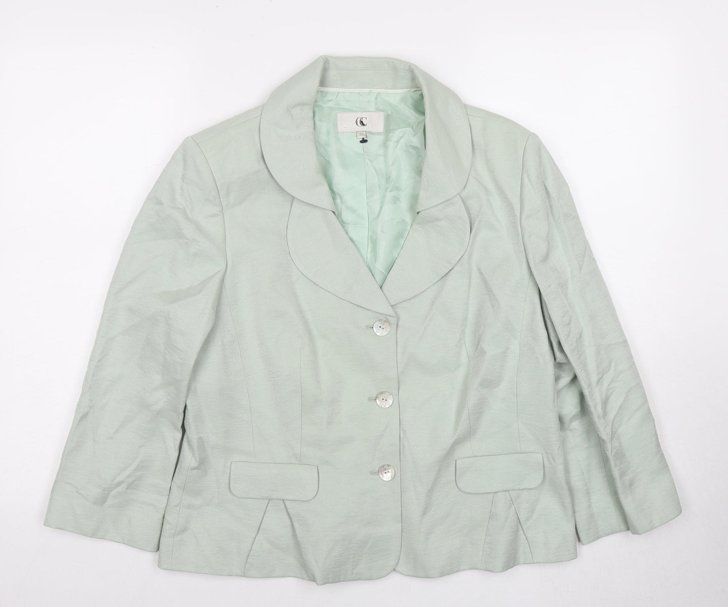 CC Women's Green Blazer, Size 14 - Autumn/Winter