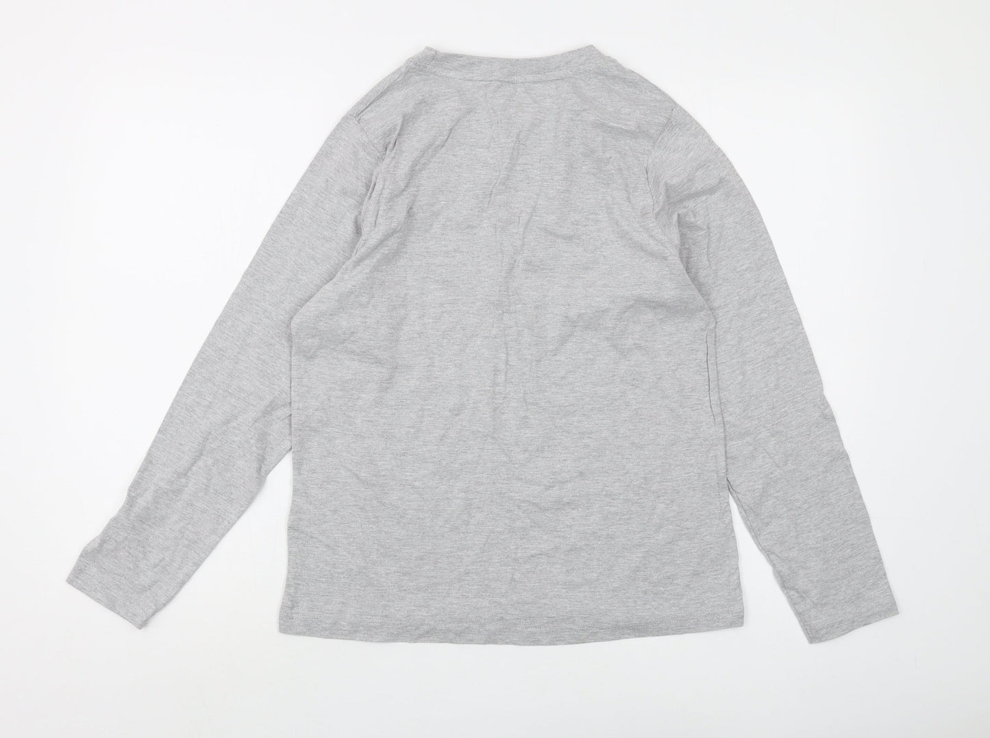 The Simpsons Grey Jersey T-Shirt XS Long Sleeve Christmas