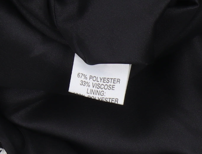 Fellini Women's Black Houndstooth Suit Jacket Size 18