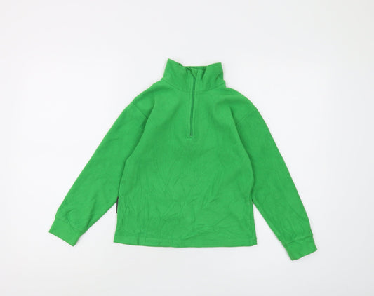 Outdoor Essentials Boys Green Fleece Pullover Sweatshirt 7-8 Years