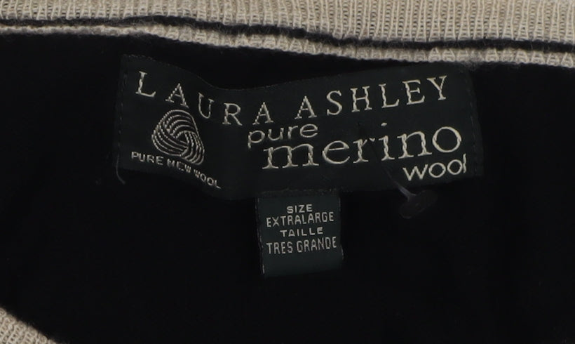 Laura Ashley Women's Black Striped Cardigan XL