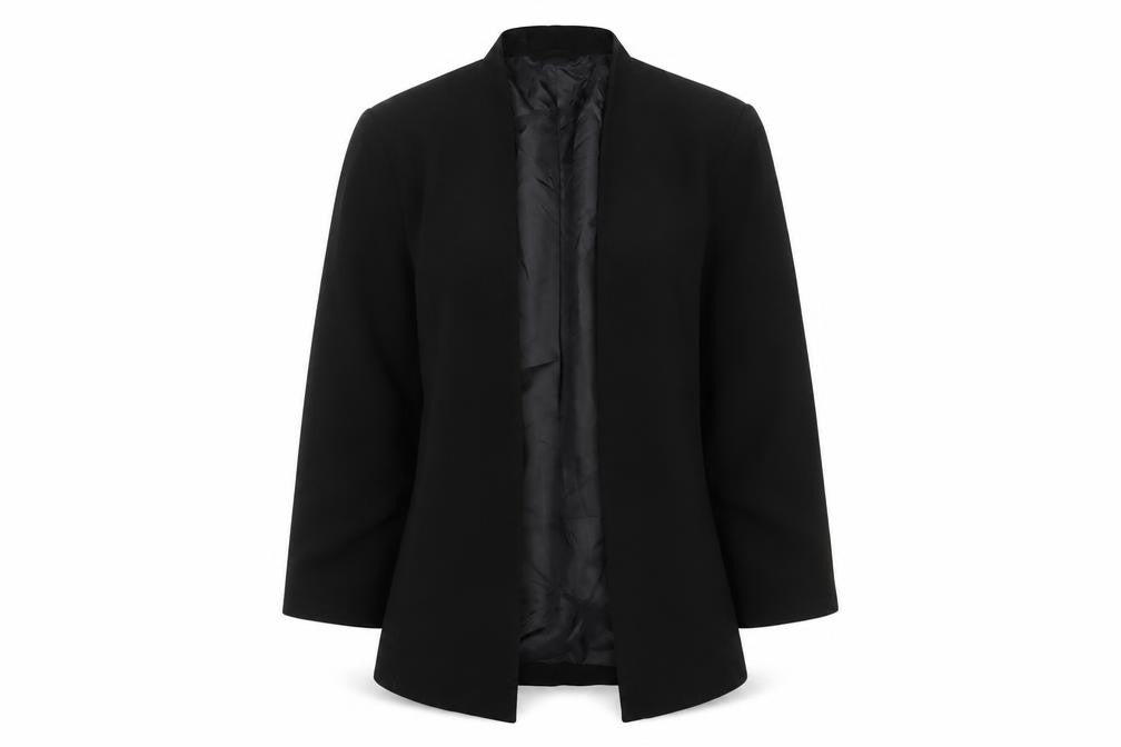 VILA Women's Black Blazer, Size L, Formal, Lined