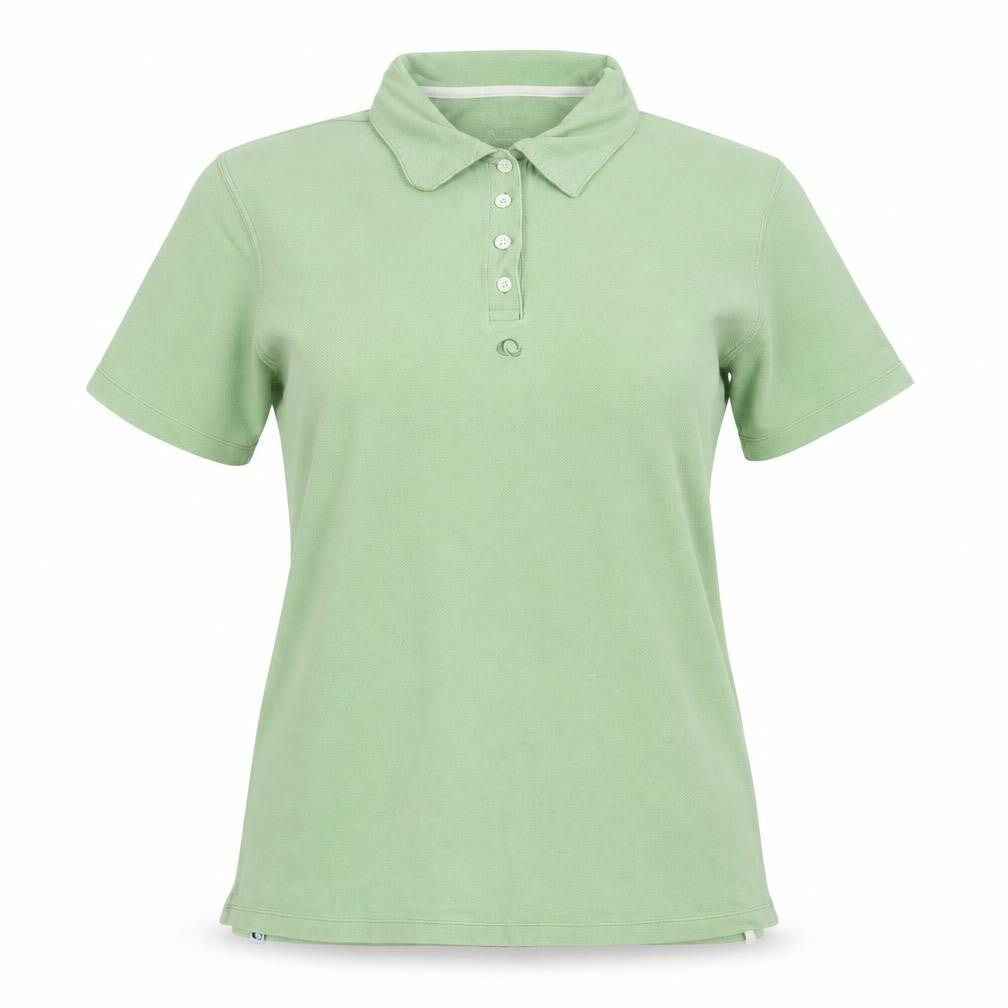 Womens UK Size L Wayside Green 100% Cotton Polo