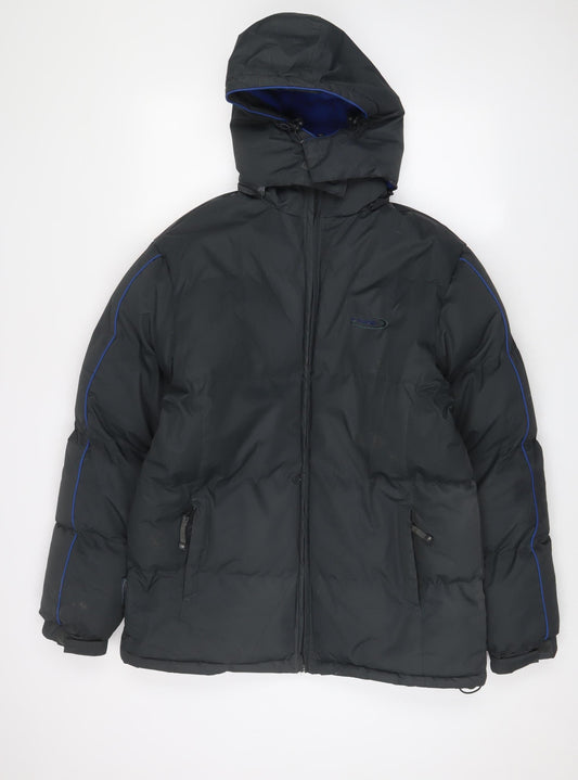Mountain Life Men's Black Puffer Jacket M Waterproof