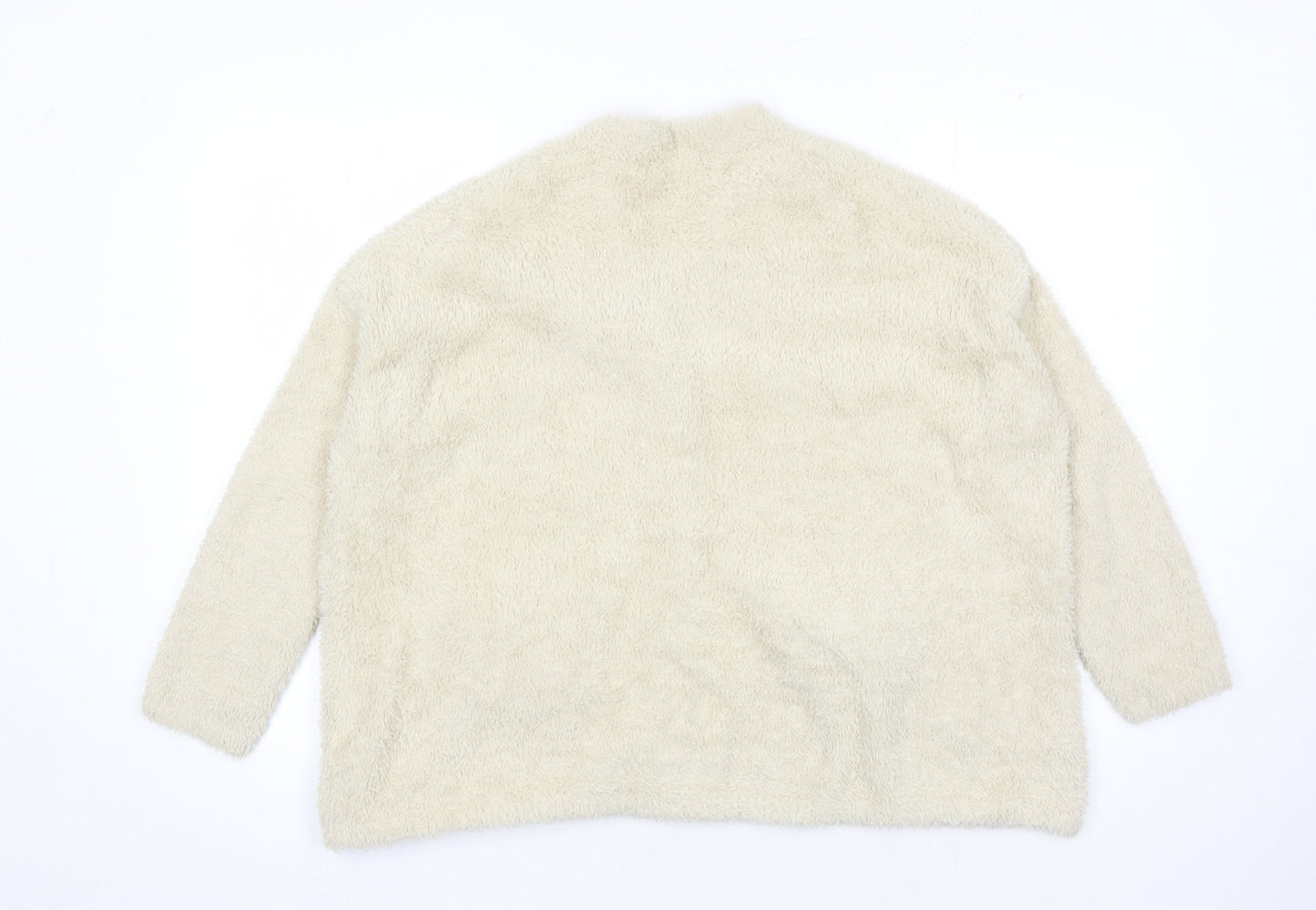 Pull & Bear Women's Beige V-Neck Cardigan Size S