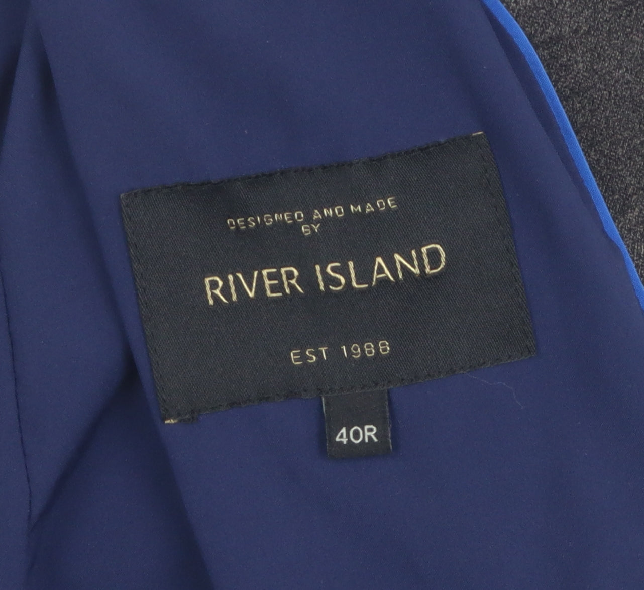 River Island Men's Grey Slim Fit Blazer Size 40R