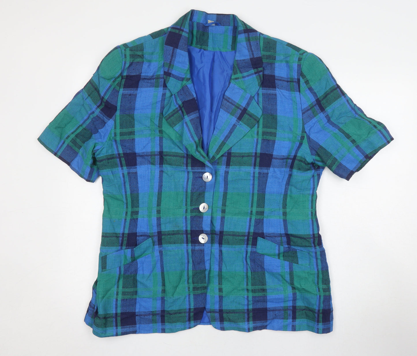Miss Smith Women's Multicoloured Plaid Blazer Size 18
