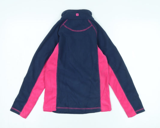 Mountain Warehouse Girls Fleece Jacket Blue Pink 7 Years