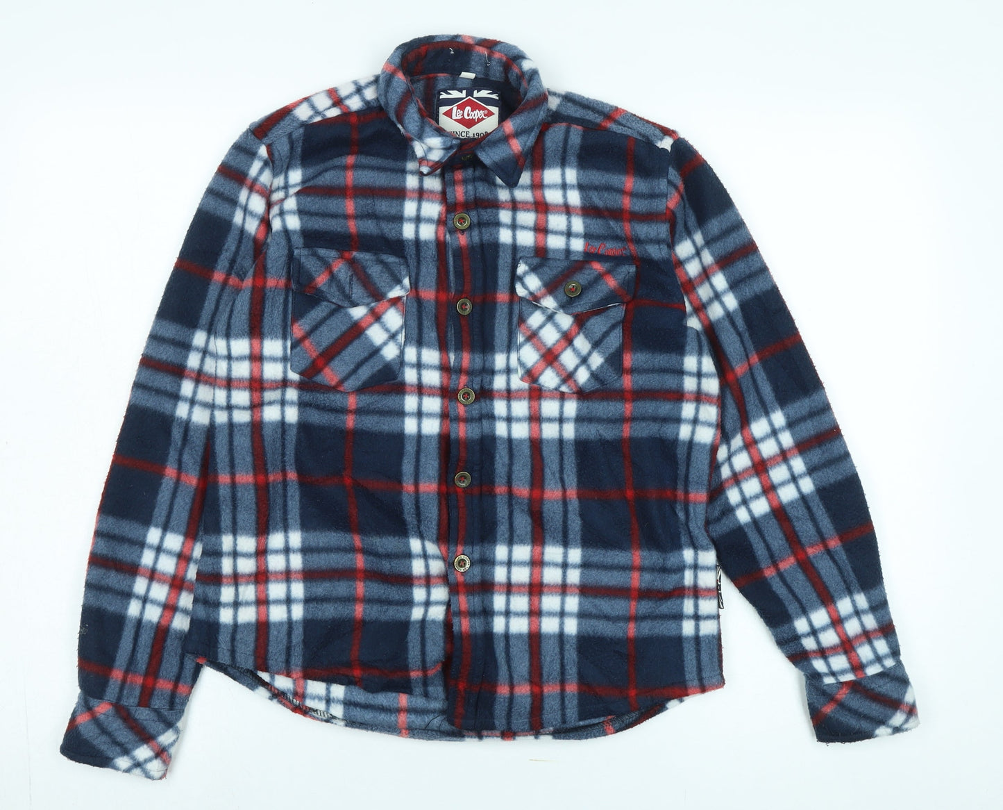 Lee Cooper Boys Multicoloured Checkered Shirt Jacket, 13 Years