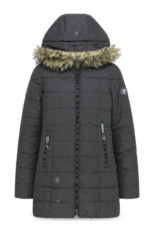 Womens UK Size S Regular Superdry Grey Polyester Jacket